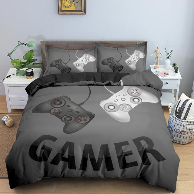 2/3 Pcs Gamer Duvet Cover Set Comforter
