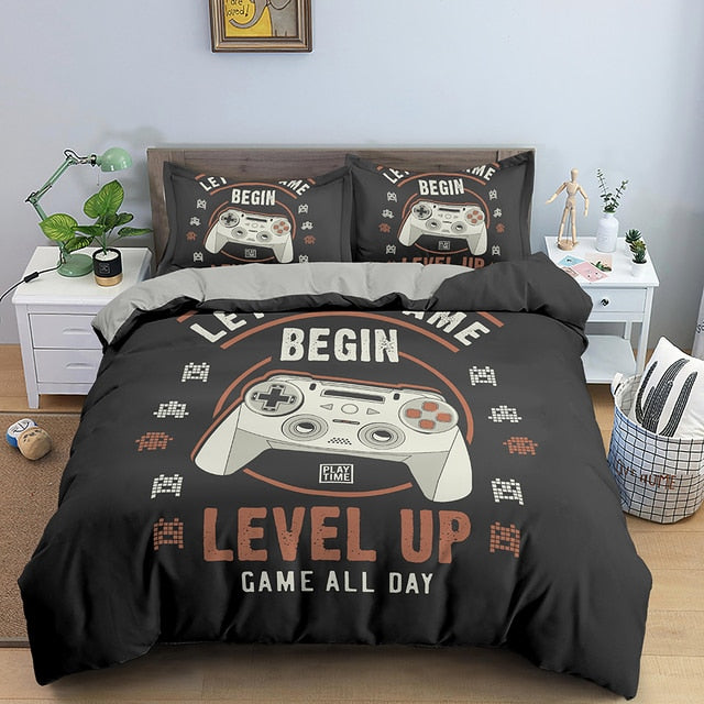 2/3 Pcs Gamer Duvet Cover Set Comforter