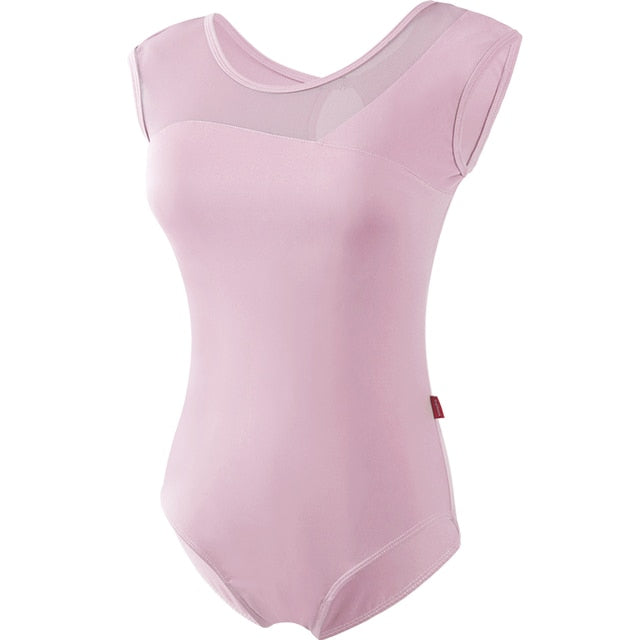 Women Black Mesh Dance Leotards