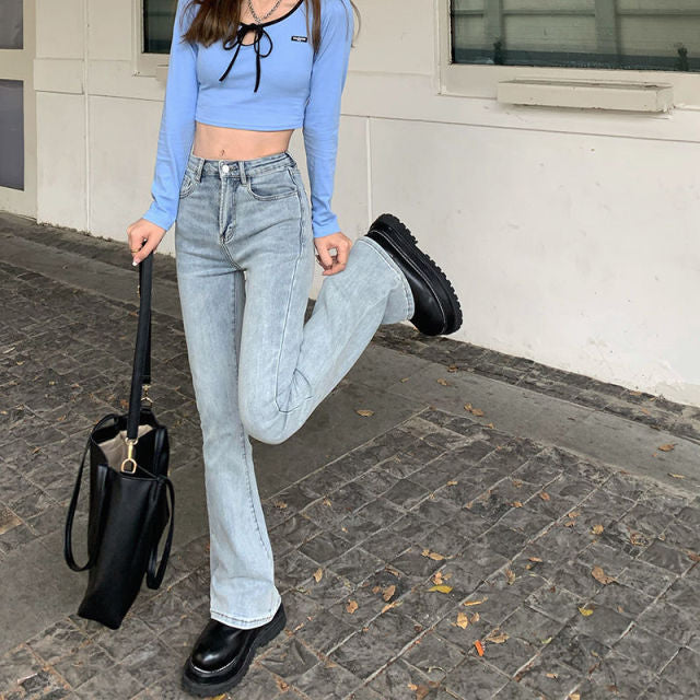 High Waist Loose Comfortable Jeans Wide Leg Pants