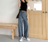 High Waist Loose Comfortable Jeans Wide Leg Pants