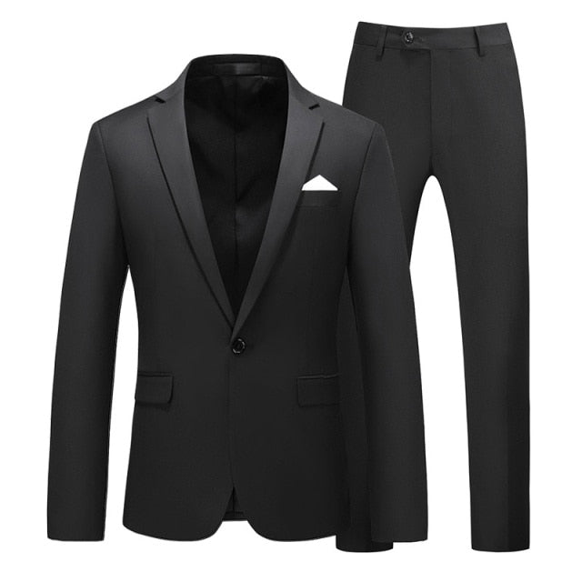 Candy Colors Slim Fit Formal Business Suits Sets