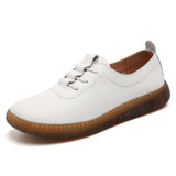 AARDIMI Women Ballet Flat Sport Shoes for Ladies Genuine Leather Flats Female Casual Loafers Shoes Woman Winter Warm Footwear