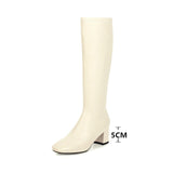 Toe Boots PU Leather Zip Boots Party