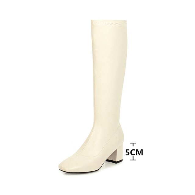 Toe Boots PU Leather Zip Boots Party