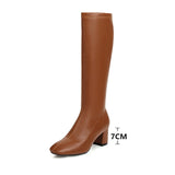 Toe Boots PU Leather Zip Boots Party
