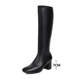 Toe Boots PU Leather Zip Boots Party