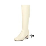 Toe Boots PU Leather Zip Boots Party