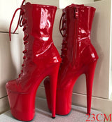 Fashion Platform Black Pole Dancing Boots