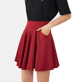 Pockets Skirts Womens Plus Size Tutu School Short Skirt Pants Suitable For The Whole Year Mini Saia High Waist Faldas Mujer