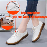 AARDIMI Women Ballet Flat Sport Shoes for Ladies Genuine Leather Flats Female Casual Loafers Shoes Woman Winter Warm Footwear
