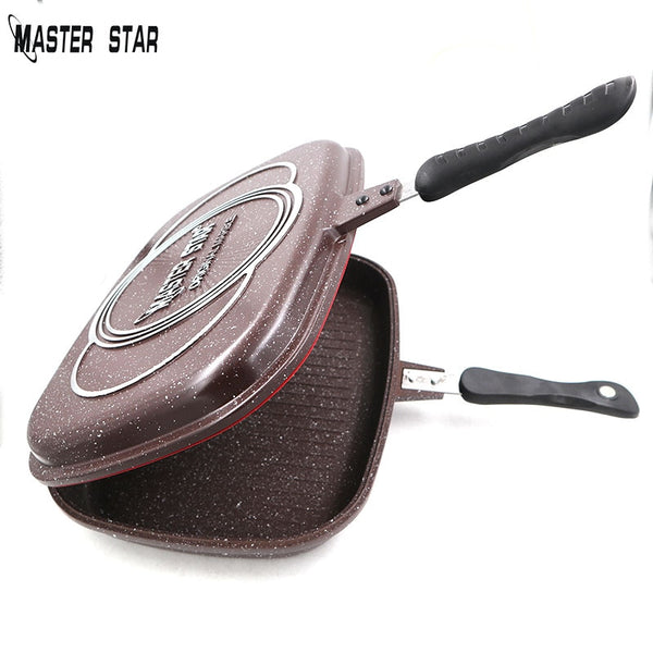 36/40cm Double Sided Fry Pan Die-Casting Grill Pan