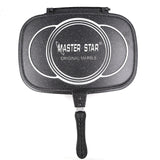 36/40cm Double Sided Fry Pan Die-Casting Grill Pan