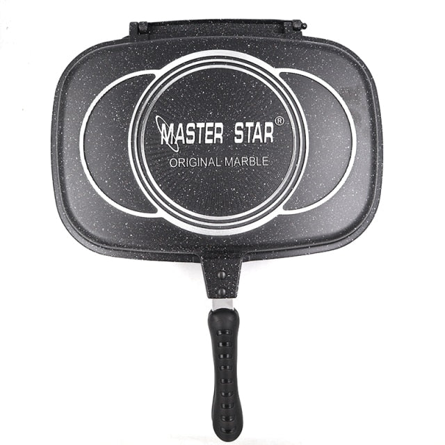 36/40cm Double Sided Fry Pan Die-Casting Grill Pan