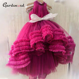 Bow Puffy Dresses High Collar Bow