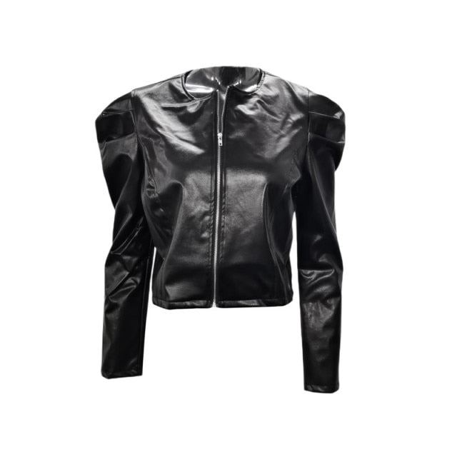 Fashion PU Leather Coats Jackets