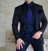 Italian Design Custom Made Black Smoking Tuxedo