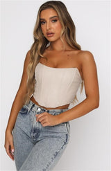 Bustiers Corsets Strapless Off Shoulder Push Up Tube Top