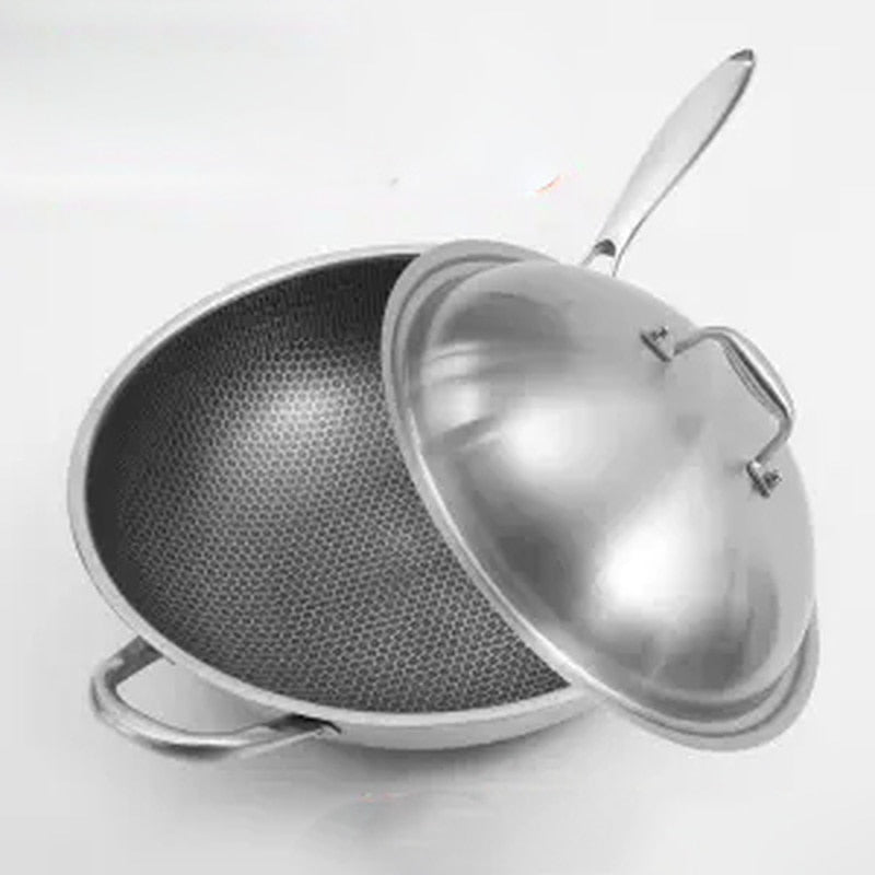 Stainless Steel Wok Non-stick Frying Pan