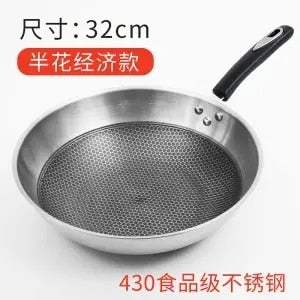 Stainless Steel Wok Non-stick Frying Pan