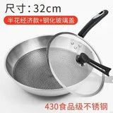 Stainless Steel Wok Non-stick Frying Pan