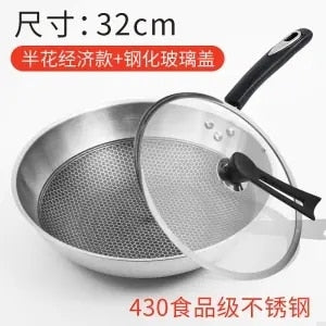 Stainless Steel Wok Non-stick Frying Pan