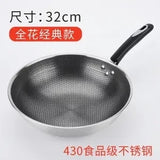 Stainless Steel Wok Non-stick Frying Pan