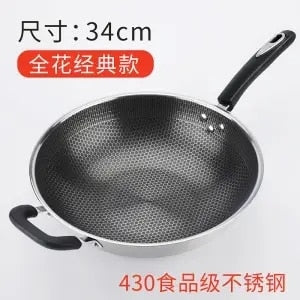 Stainless Steel Wok Non-stick Frying Pan