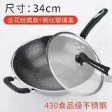 Stainless Steel Wok Non-stick Frying Pan
