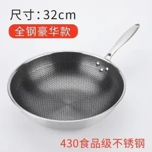 Stainless Steel Wok Non-stick Frying Pan