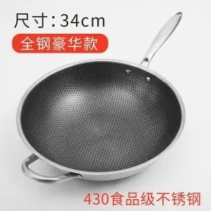Stainless Steel Wok Non-stick Frying Pan