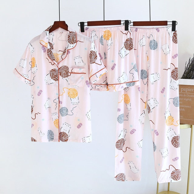 Women's Spring And Summer Comfortable Pajamas