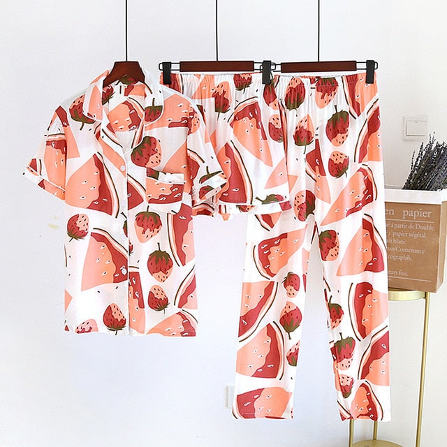 Women's Spring And Summer Comfortable Pajamas