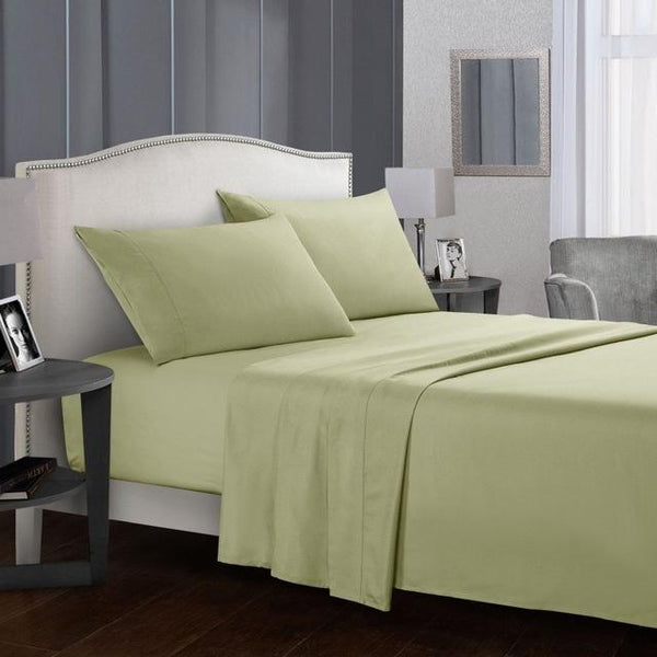 Solid color Bed sheet sets Flat Sheet+Fitted Sheet+Pillowcase