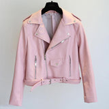 FTLZZ New Women Pu Leather Jacket