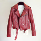 FTLZZ New Women Pu Leather Jacket