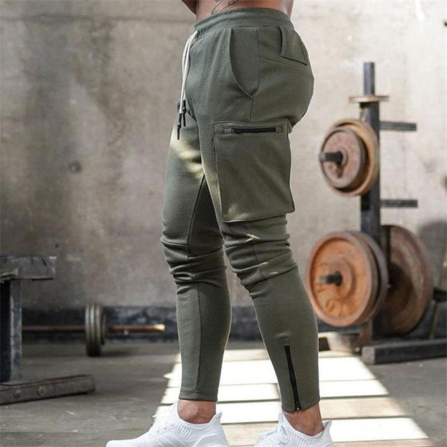 Casual Fashion Cotton  Skinny Zipper Design Workout Pant