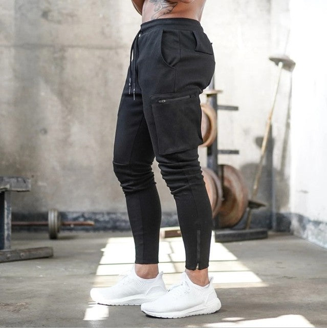 Casual Fashion Cotton  Skinny Zipper Design Workout Pant