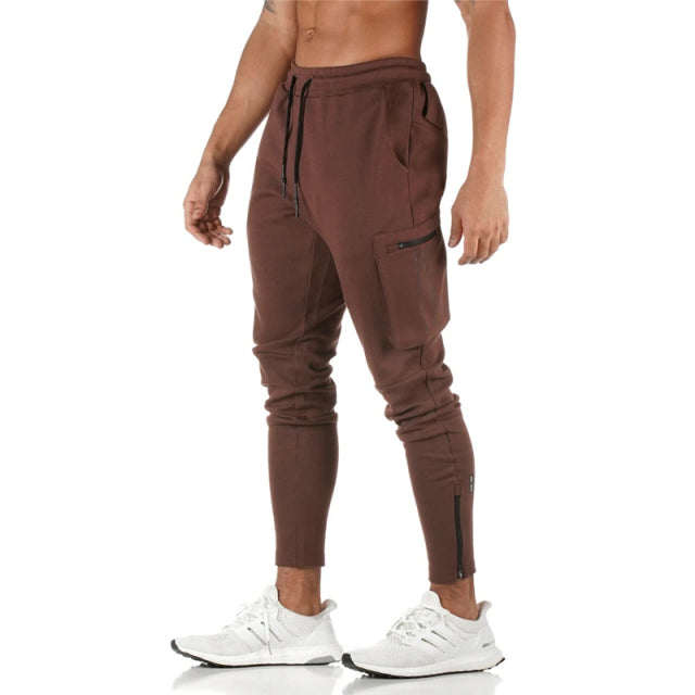 Casual Fashion Cotton  Skinny Zipper Design Workout Pant