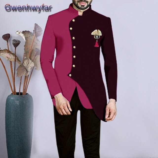 Gwenhwyfar Formal Wedding Tuxedo for Gentleman Prom Suits Slim Fit 2 Piece Boyfriend Men Fashion Set Blazer with Pants Custom
