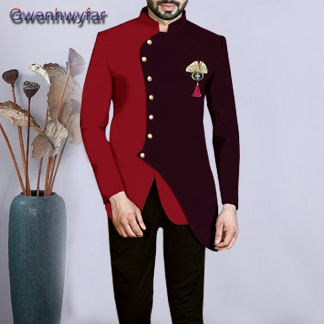 Gwenhwyfar Formal Wedding Tuxedo for Gentleman Prom Suits Slim Fit 2 Piece Boyfriend Men Fashion Set Blazer with Pants Custom