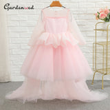Puffy Sequin Mesh Ball Gown Kids