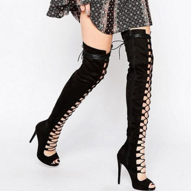 Heels Shoes Thigh High Heel Boots