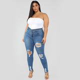 Jean Jacket Women Denim Jackets Blue Jean Jacket Hot Tassel Ripped Denim Jacket Women Hole New Fashion Denim Blue Long Coat