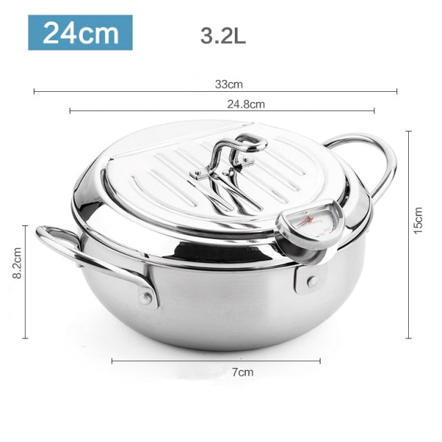 Temperature Meter Frying Deep Fryer Pot Pans
