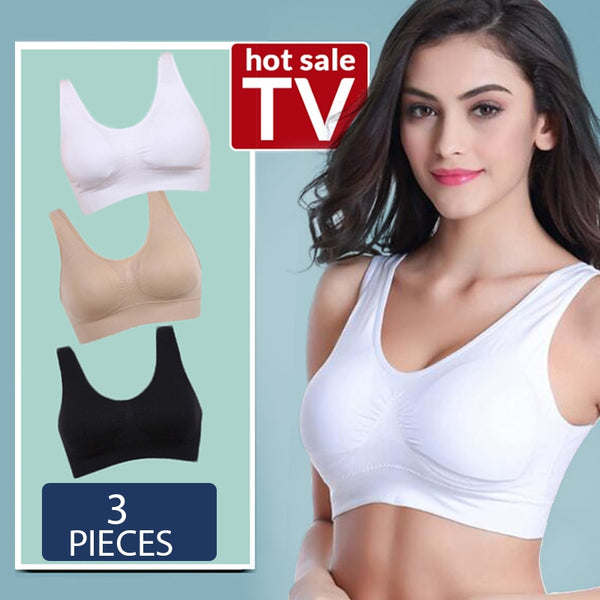 Seamless With Pads Active Vest Wireless Brassiere Bra