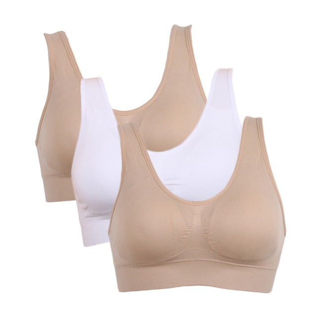 Seamless With Pads Active Vest Wireless Brassiere Bra