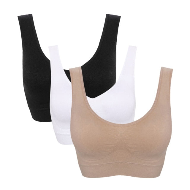 Seamless With Pads Active Vest Wireless Brassiere Bra