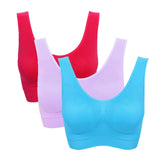 Seamless With Pads Active Vest Wireless Brassiere Bra