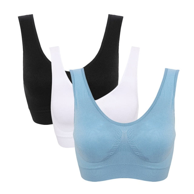 Seamless With Pads Active Vest Wireless Brassiere Bra
